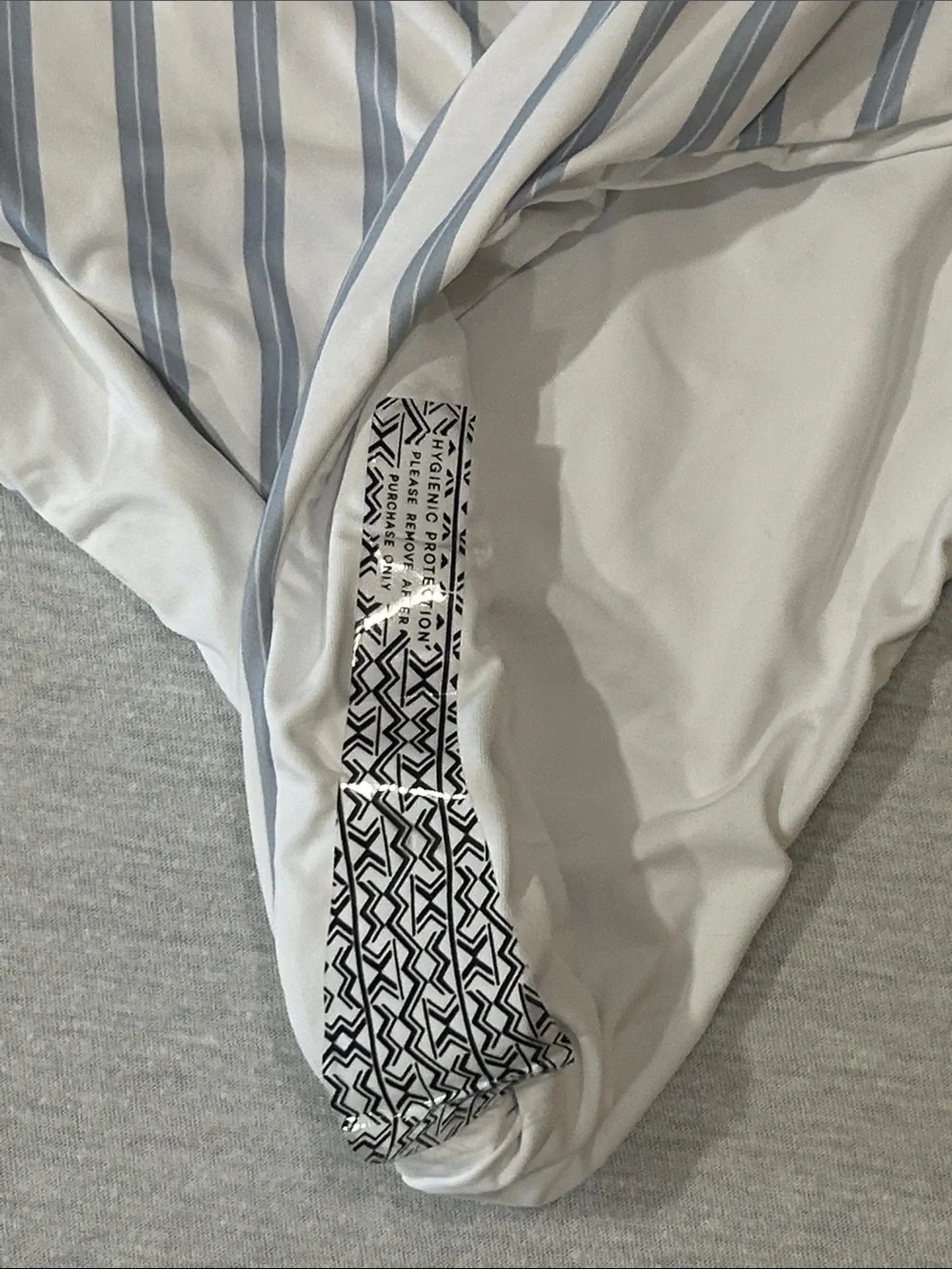 Revel Ray Striped Blue & White Belted One-Piece Swimsuit NWT Sz S - Picture 7 of 10